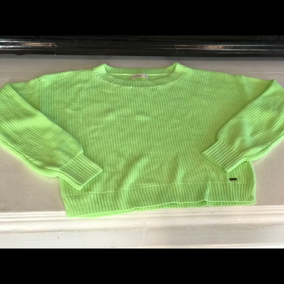 Hollister Neon Green Sweater - Picture 2 of 7